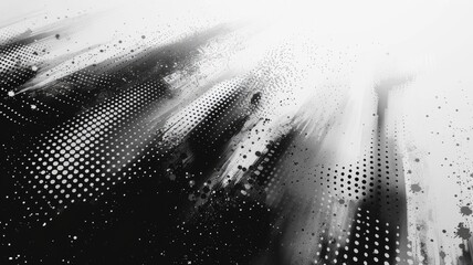Fototapete - Abstract picture micro particle in geometric shape represent data flow. Vivid flowing object with high tech fractal, create digital effect scene perfect for energetic, fantasy wallpaper design. AIG53.
