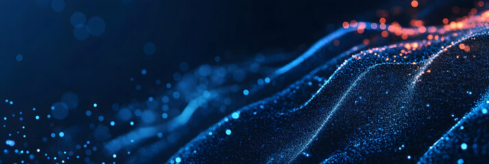 Poster - Blue background with diagonal lines