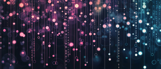 Poster - technology background with dots and lines, a blue gradient, vector illustration