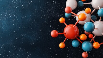 Poster - Exploring molecular structures in space science lab 3d visualization cosmic environment close-up view