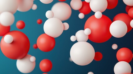 Poster - Molecular interaction simulation scientific laboratory digital illustration abstract background close-up chemistry concept