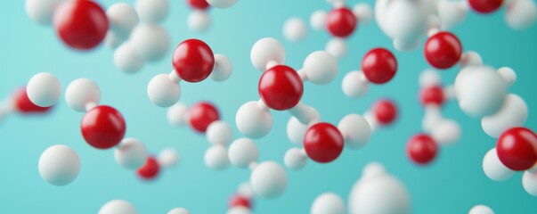 Poster - Molecular interactions in chemistry laboratory setting 3d visualization scientific environment close-up view research concept
