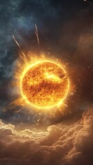 Wall Mural - Vertical video a majestic cosmic scene