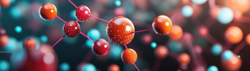 Poster - Exploring molecular structures in science digital art abstract environment close-up view innovative concepts