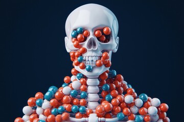 Poster - Molecular structure exploration laboratory 3d visualization scientific environment close-up view anatomy concept