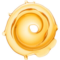 Poster - Golden liquid swirl with smooth texture and vibrant color