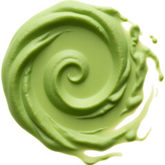 Poster - Creamy green swirl with smooth texture and vibrant color