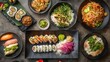 © jongaNU - Sushi and Asian Food Platter