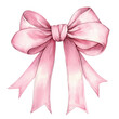 © Rattana - Pink ribbon bow, white isolate background
