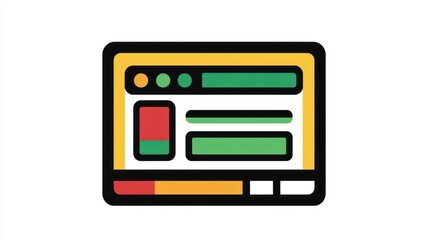 Fototapete - Webpage interface design element; data visualization; progress bar
