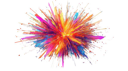 Poster - Colorful paint splashing exploding on transparent background