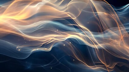 Poster - Ethereal light waves flowing in mystical cosmic scene