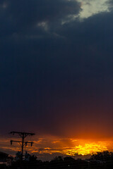 Wall Mural - sunset on the earth year 2032 asteroid