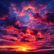 © Arthur Constantine - Vibrant Sunset Sky with Red And Purple Clouds