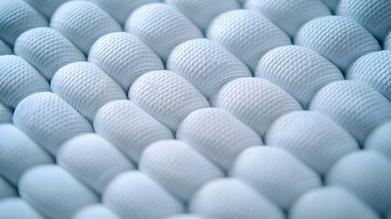 White Oval Objects Seamless Pattern Texture