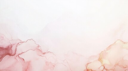Poster - A soft, abstract watercolor painting featuring delicate pink and white hues, creating a serene and calming atmosphere.
