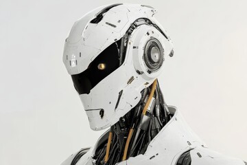 Poster - Advanced robotic figure designed for futuristic settings in a controlled environment