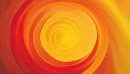 Poster - vibrant swirling orange and yellow abstract spiral pattern, circular motion, warm tones, modern art, energy flow, dynamic design