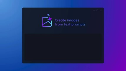 Leinwandbilder - Generate image with artificial intelligence generative AI user interface application create graphic art from text prompt button form