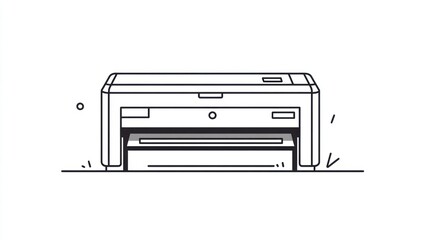 Aufkleber - Office printer printing paper document