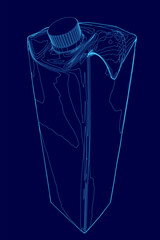 Fototapete - A blue bottle with a cap on top. The bottle is made of plastic and is shaped like a cylinder
