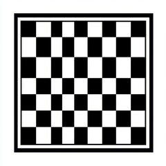Wall Mural - Chessboard game element, flat design illustration, featuring a detailed and vibrant chessboard layout, perfect for strategic gameplay visuals.