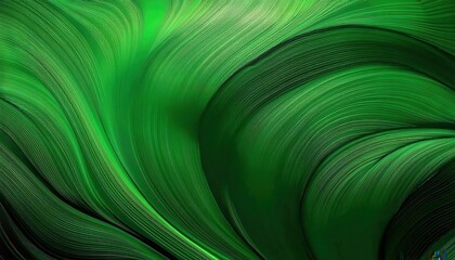 Poster - abstract green wavy texture with thin lines, graphic background for design, wallpaper, and modern projects