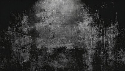 Aufkleber - abstract black and white textured painting with chaotic brushstrokes and subtle gradients for modern art and design