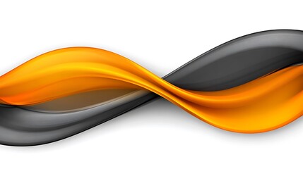 Poster - Abstract Orange and Black Wave Design