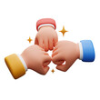 © Pentol - Teamwork hand gesture 3d illustration