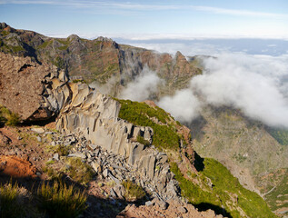 Wall Mural - Wild mountains on Madeira island fantastic landscape