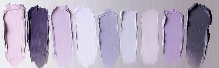 Poster - Soft gradient display showcasing various shades of purple and grey against a smooth backdrop in a creative art setting