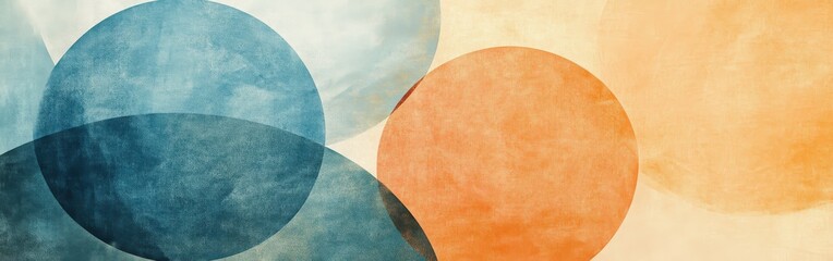 Poster - Minimalist art featuring overlapping pencil strokes creating circular shapes with varying colors and textures