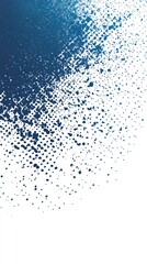 Poster - Halftone design featuring ocean blue fading into white background with a modern aesthetic suitable for various artistic applications