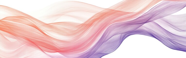Poster - elegant flowing wave with graceful pencil strokes creating a serene abstract design