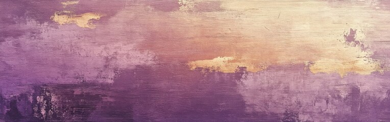 Poster - Elegant pencil strokes create a serene atmospheric wash with rough edges capturing twilight hues over a tranquil landscape