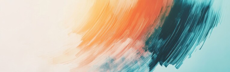 Poster - Gradient of elegant pencil strokes creating a serene and vibrant abstract background filled with warm and cool tones