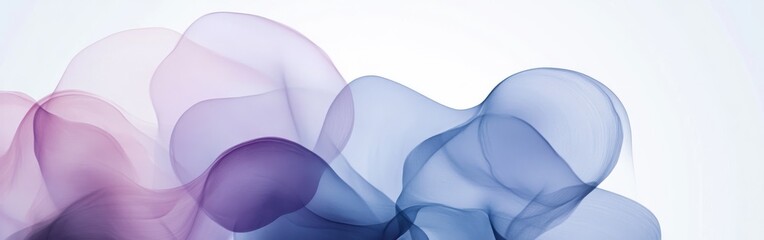 Poster - Abstract overlapping pencil strokes create a fluid art piece with soft colors and gentle transitions