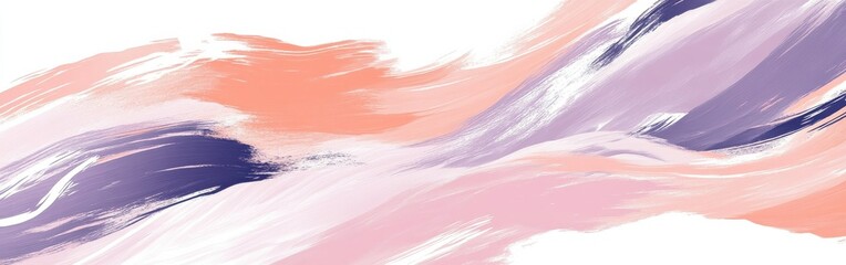 Poster - Abstract designs in pastel lavender and coral create a tranquil yet vibrant atmosphere for artistic expression and creativity