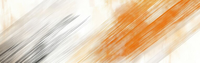 Leinwandbilder - abstract pencil strokes backdrop featuring dynamic lines in black and orange hues on a light backgro