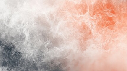 Aufkleber - Abstract coral and gray pencil strokes create a soft, dreamy atmosphere in a contemporary art composition