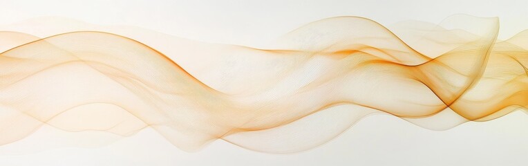 Poster - Abstract flowing lines create a warm earthy tone that evokes a sense of movement and tranquility in a minimalist environment