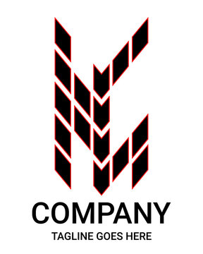 Arrow lowercase k logo. Pro, sport, aesthetic, minimalist, gamer logo design. Suitable for t-shirts, stickers, hats, and so on.