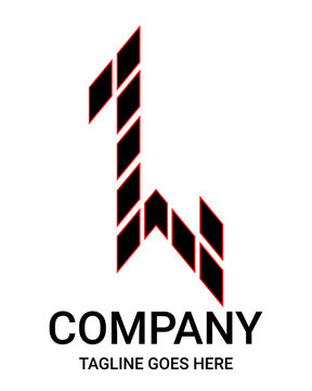 Arrow lowercase l logo. Pro, sport, aesthetic, minimalist, gamer logo design. Suitable for t-shirts, stickers, hats, and so on.