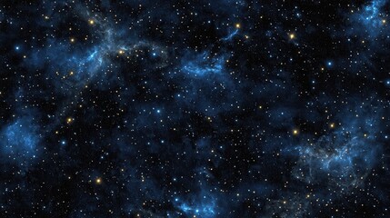 Poster - Cosmic texture featuring deep blues and shimmering stars in a vast expanse of space during the night
