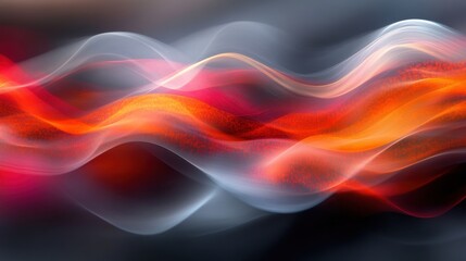 Leinwandbilder - Dynamic crimson waves create a mesmerizing bokeh effect in bright and dark contrasts
