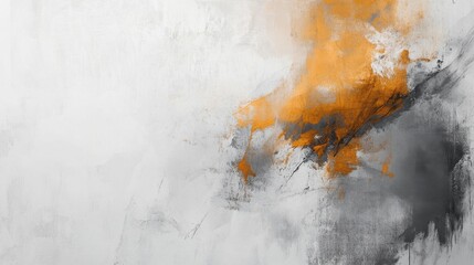 Leinwandbilder - Hazy swirling patterns of amber and gray pencil strokes blending seamlessly on a textured surface