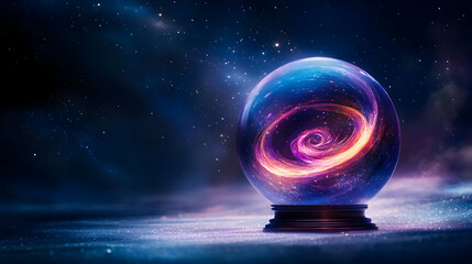 Wall Mural - A mesmerizing cosmic sphere showcasing vibrant galaxy swirls and celestial beauty.