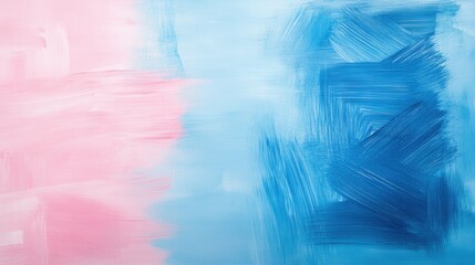 Fototapete - Soft pencil strokes blend blue and pink in an abstract composition reflecting calmness and creativity