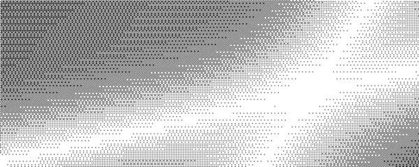 Poster - Bitmap pattern with pixel texture. Dotted gradient. Retro vector gradation of computer game bg. Abstract geometric halftone effect. Digital speckle dither wallpaper